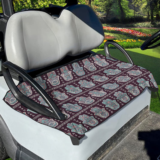 Hamsa Symbol Pattern Print Golf Cart Seat Cover