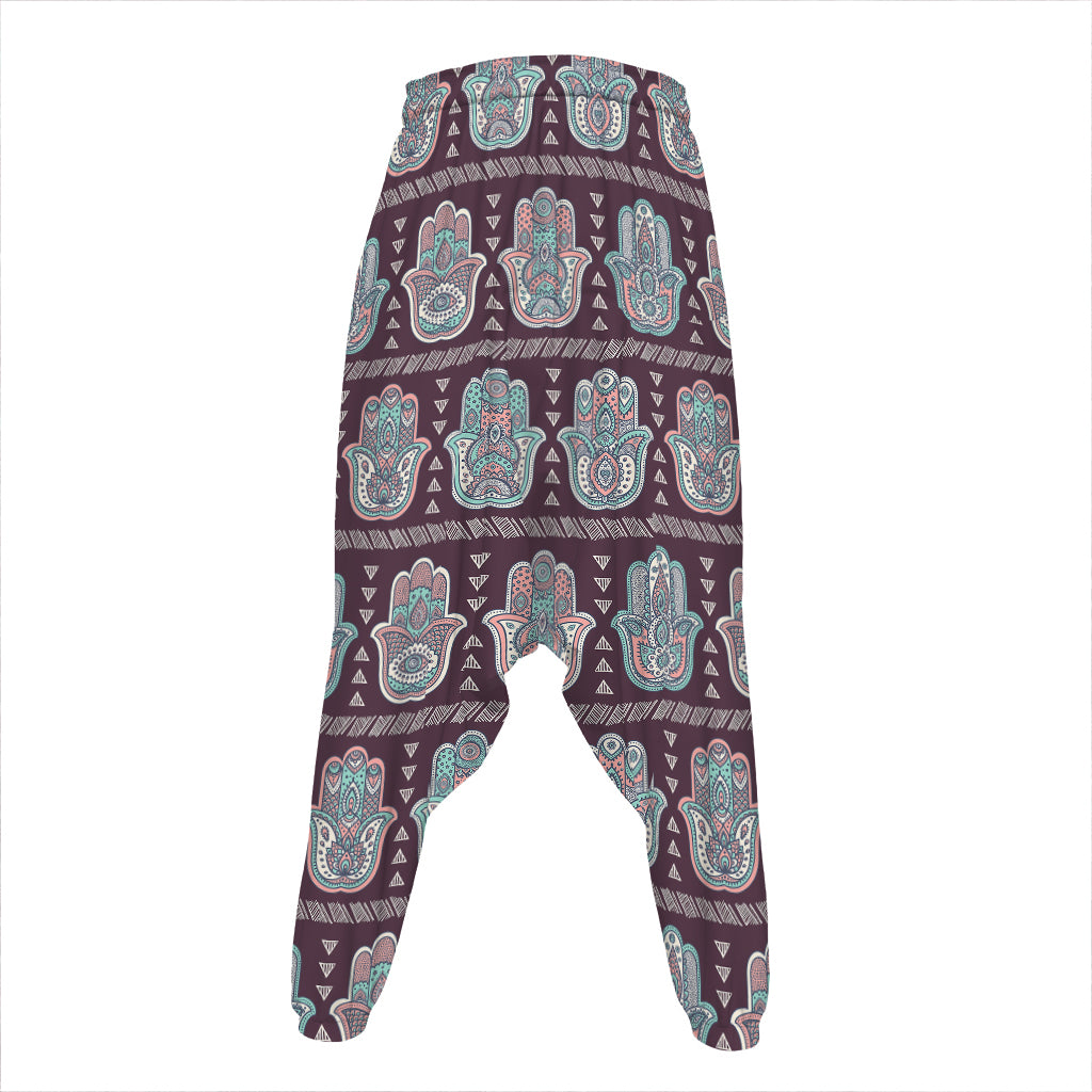 Hamsa Symbol Pattern Print Hammer Pants