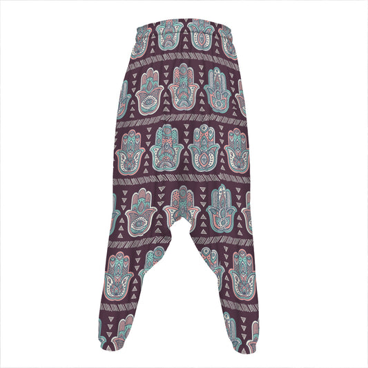 Hamsa Symbol Pattern Print Hammer Pants