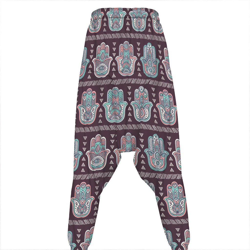 Hamsa Symbol Pattern Print Hammer Pants