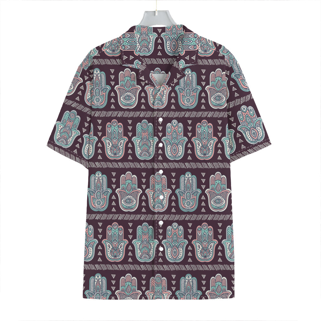 Hamsa Symbol Pattern Print Hawaiian Shirt