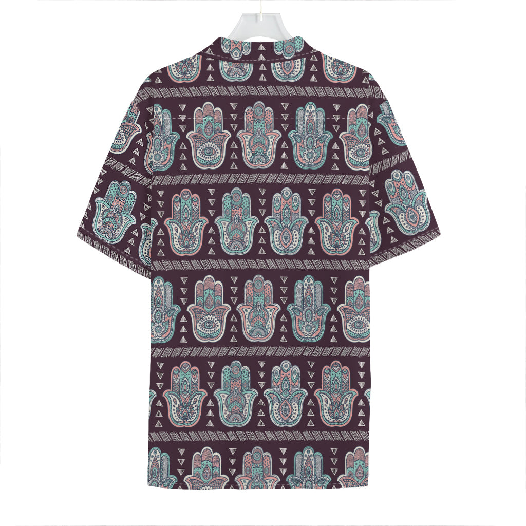 Hamsa Symbol Pattern Print Hawaiian Shirt