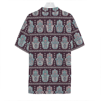Hamsa Symbol Pattern Print Hawaiian Shirt