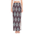 Hamsa Symbol Pattern Print High Slit Maxi Skirt