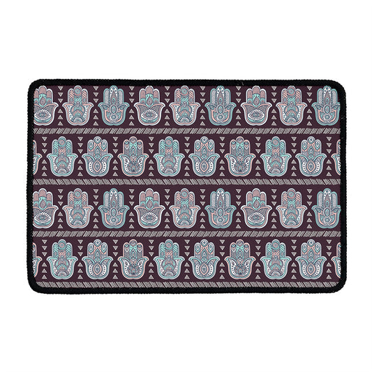 Hamsa Symbol Pattern Print Kitchen Mat