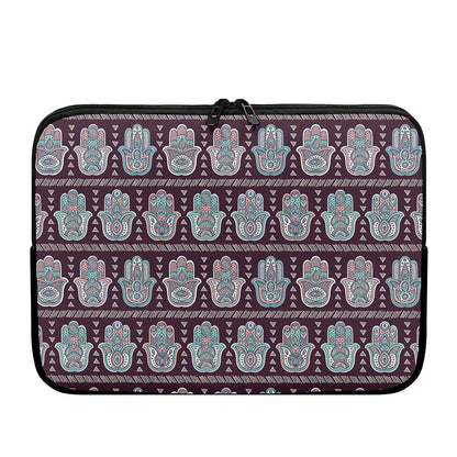 Hamsa Symbol Pattern Print Laptop Sleeve