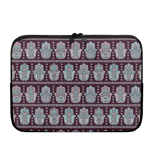 Hamsa Symbol Pattern Print Laptop Sleeve
