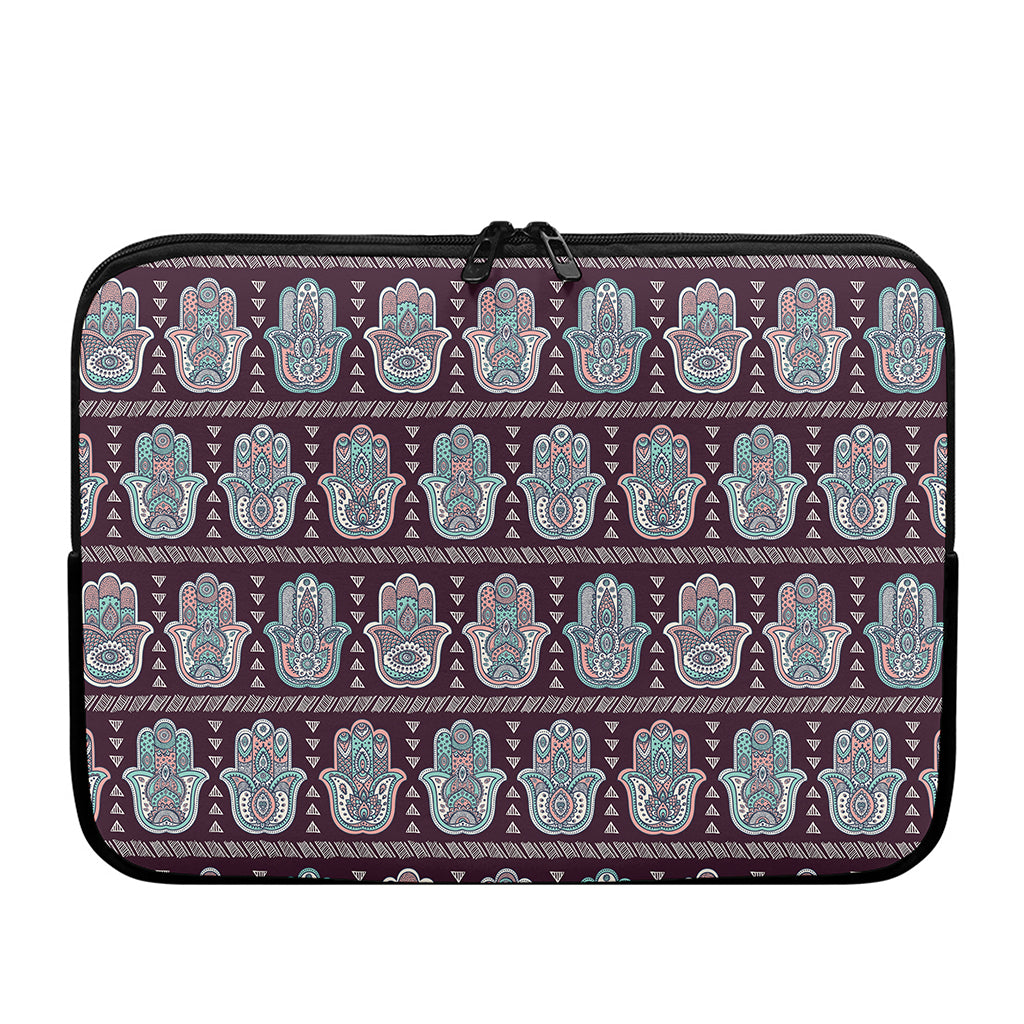 Hamsa Symbol Pattern Print Laptop Sleeve
