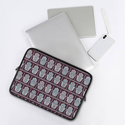 Hamsa Symbol Pattern Print Laptop Sleeve