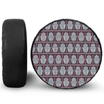 Hamsa Symbol Pattern Print Leather Spare Tire Cover