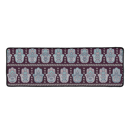 Hamsa Symbol Pattern Print Long Kitchen Mat