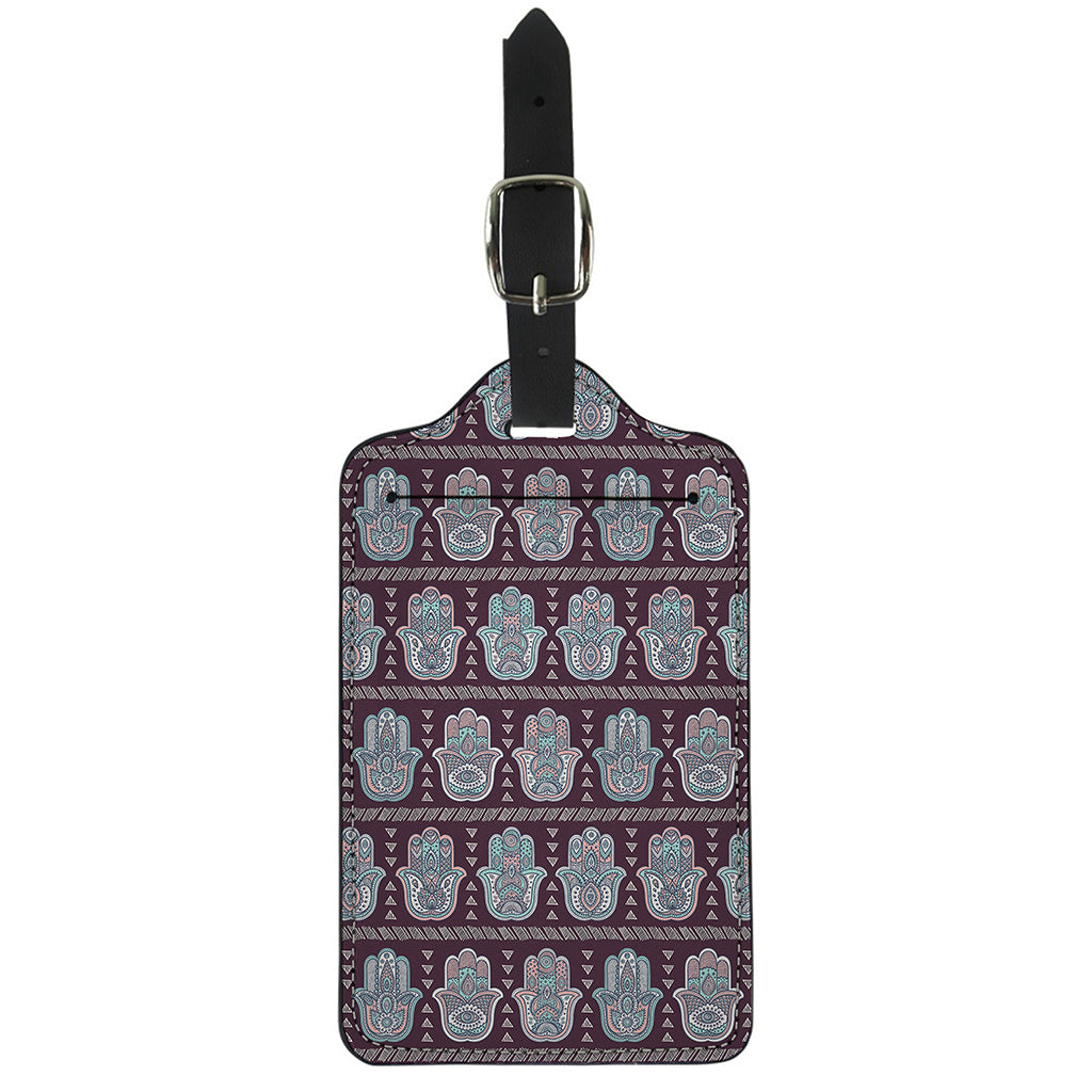 Hamsa Symbol Pattern Print Luggage Tag