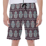 Hamsa Symbol Pattern Print Men's Beach Shorts