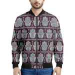 Hamsa Symbol Pattern Print Men's Bomber Jacket