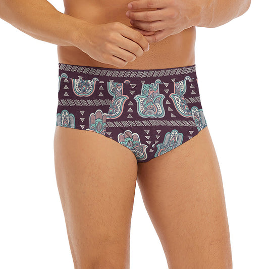 Hamsa Symbol Pattern Print Men's Briefs