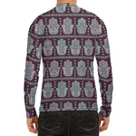 Hamsa Symbol Pattern Print Men's Long Sleeve Rash Guard