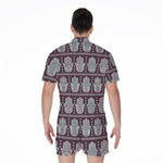 Hamsa Symbol Pattern Print Men's Rompers