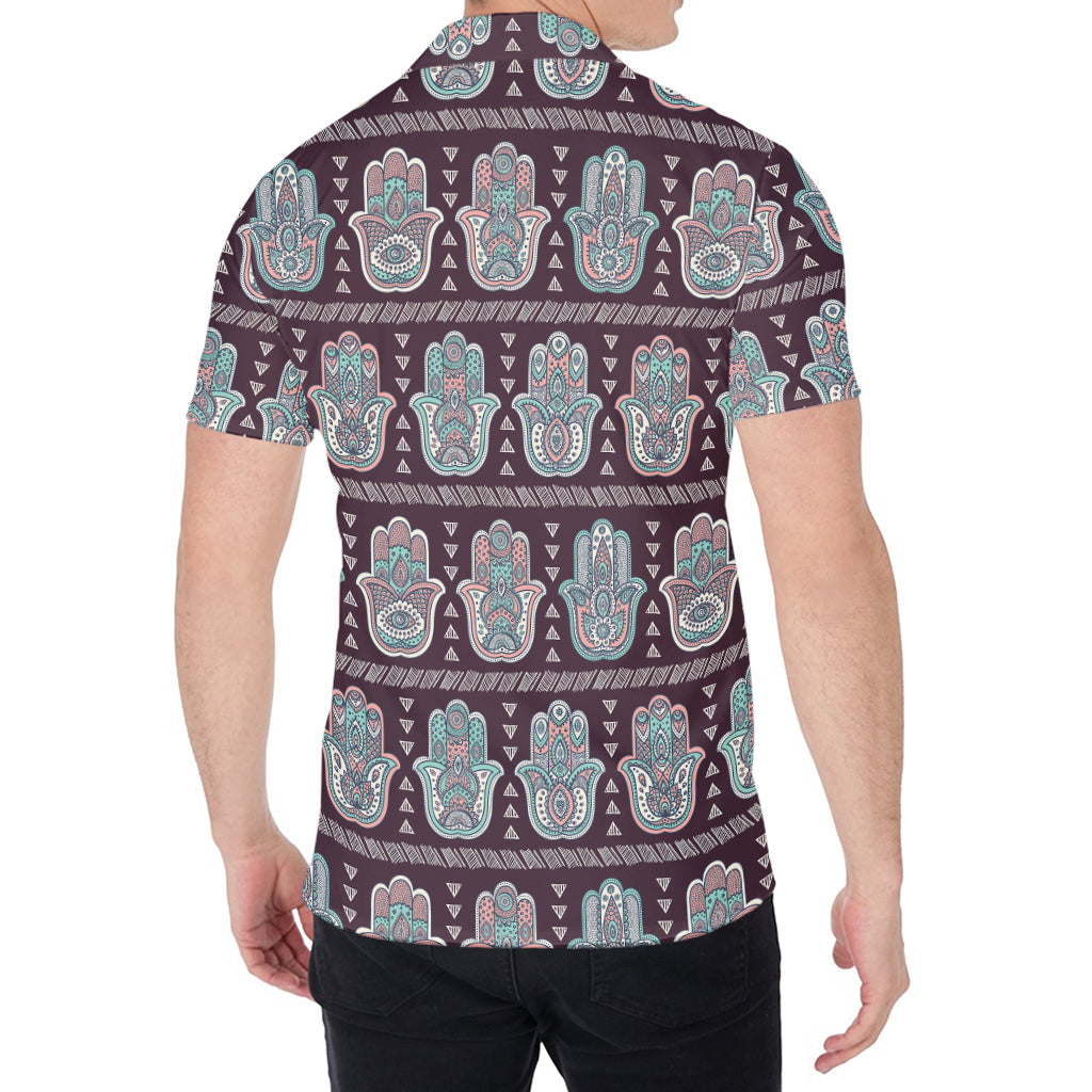 Hamsa Symbol Pattern Print Men's Shirt