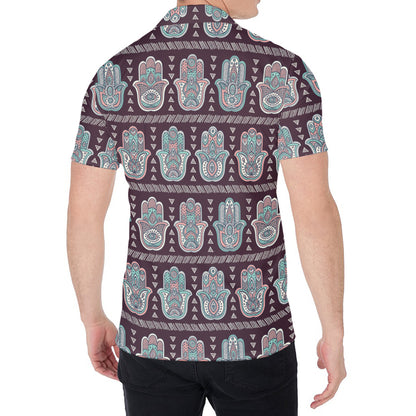 Hamsa Symbol Pattern Print Men's Shirt