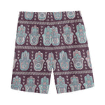Hamsa Symbol Pattern Print Men's Sports Shorts