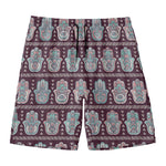 Hamsa Symbol Pattern Print Men's Swim Trunks
