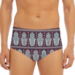 Hamsa Symbol Pattern Print Men's Triangle Swim Briefs