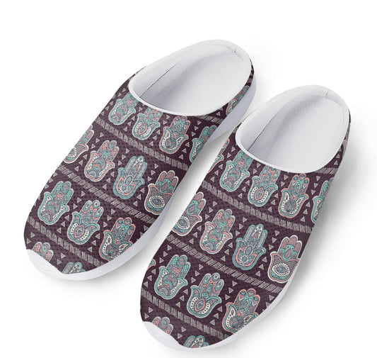 Hamsa Symbol Pattern Print Mesh Casual Shoes