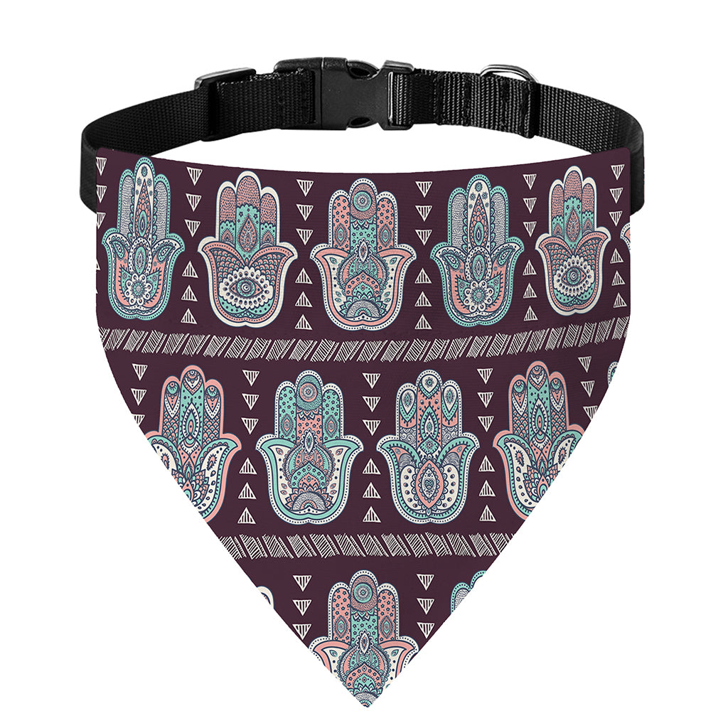 Hamsa Symbol Pattern Print Over The Collar Dog Bandana