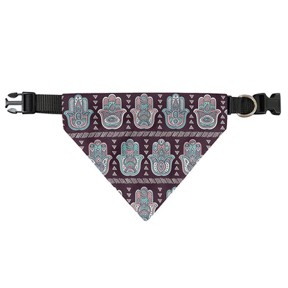 Hamsa Symbol Pattern Print Over The Collar Dog Bandana