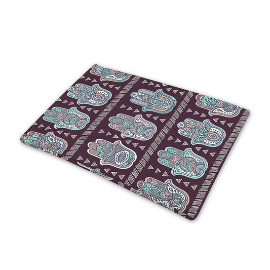 Hamsa Symbol Pattern Print Pet Cooling Mat Cover