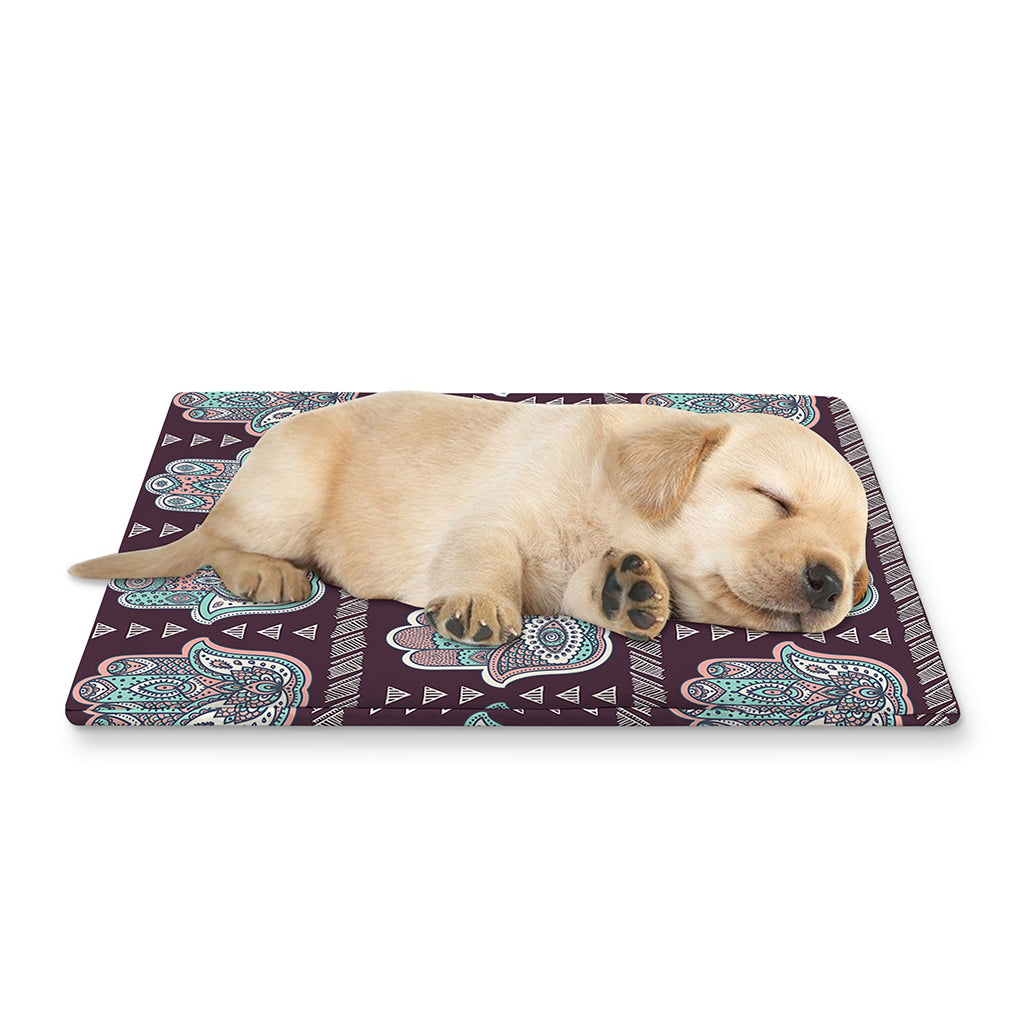 Hamsa Symbol Pattern Print Pet Cooling Mat Cover