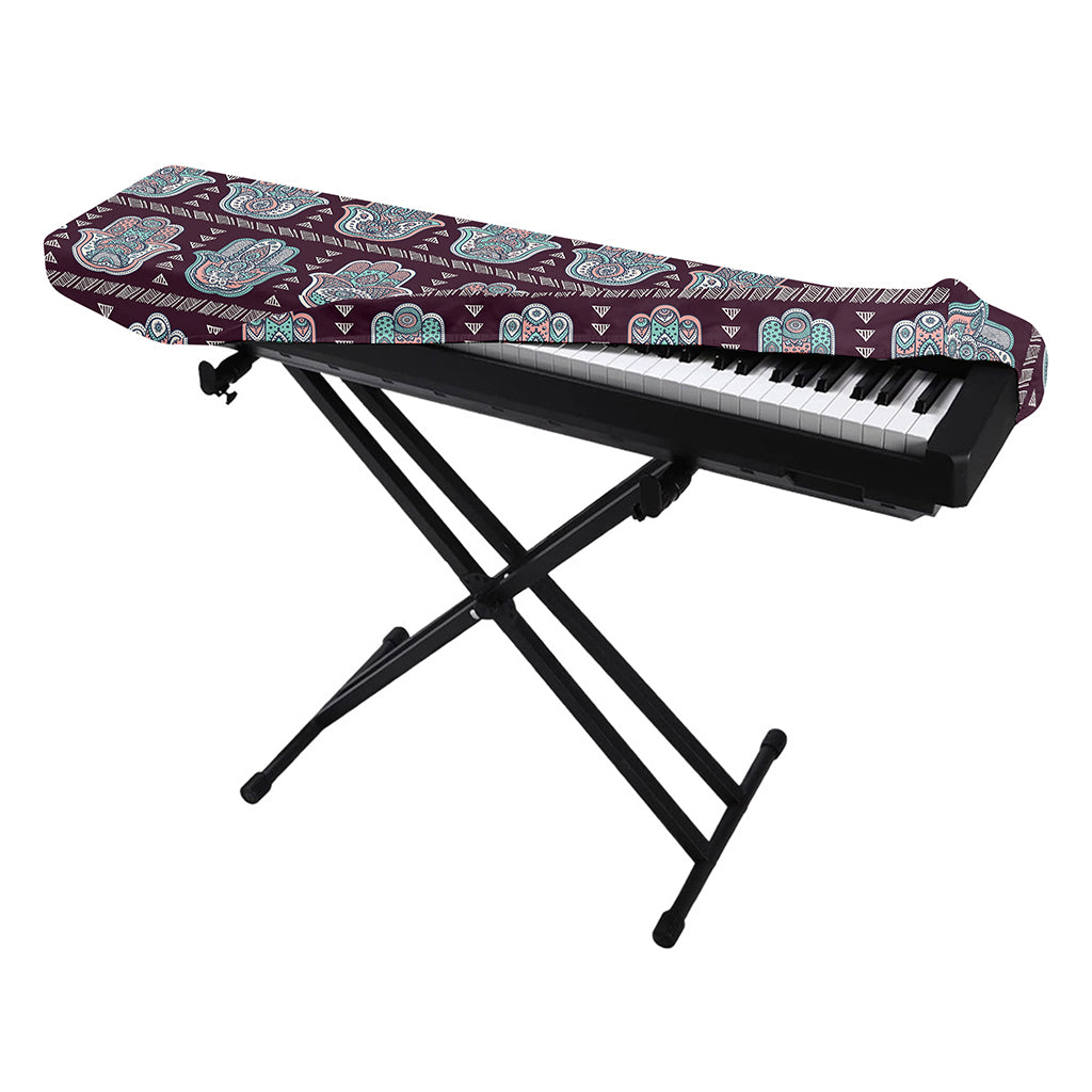 Hamsa Symbol Pattern Print Piano Keyboard Cover