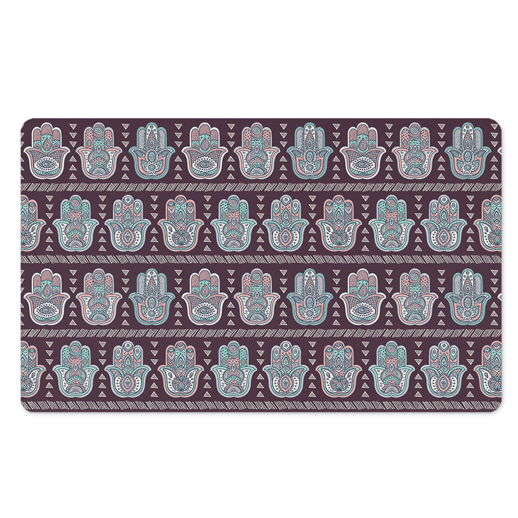 Hamsa Symbol Pattern Print Polyester Doormat