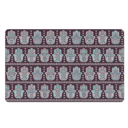 Hamsa Symbol Pattern Print Polyester Doormat