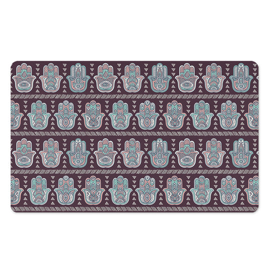 Hamsa Symbol Pattern Print Polyester Doormat