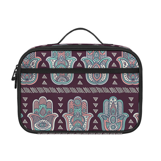 Hamsa Symbol Pattern Print Portable Lunch Bag