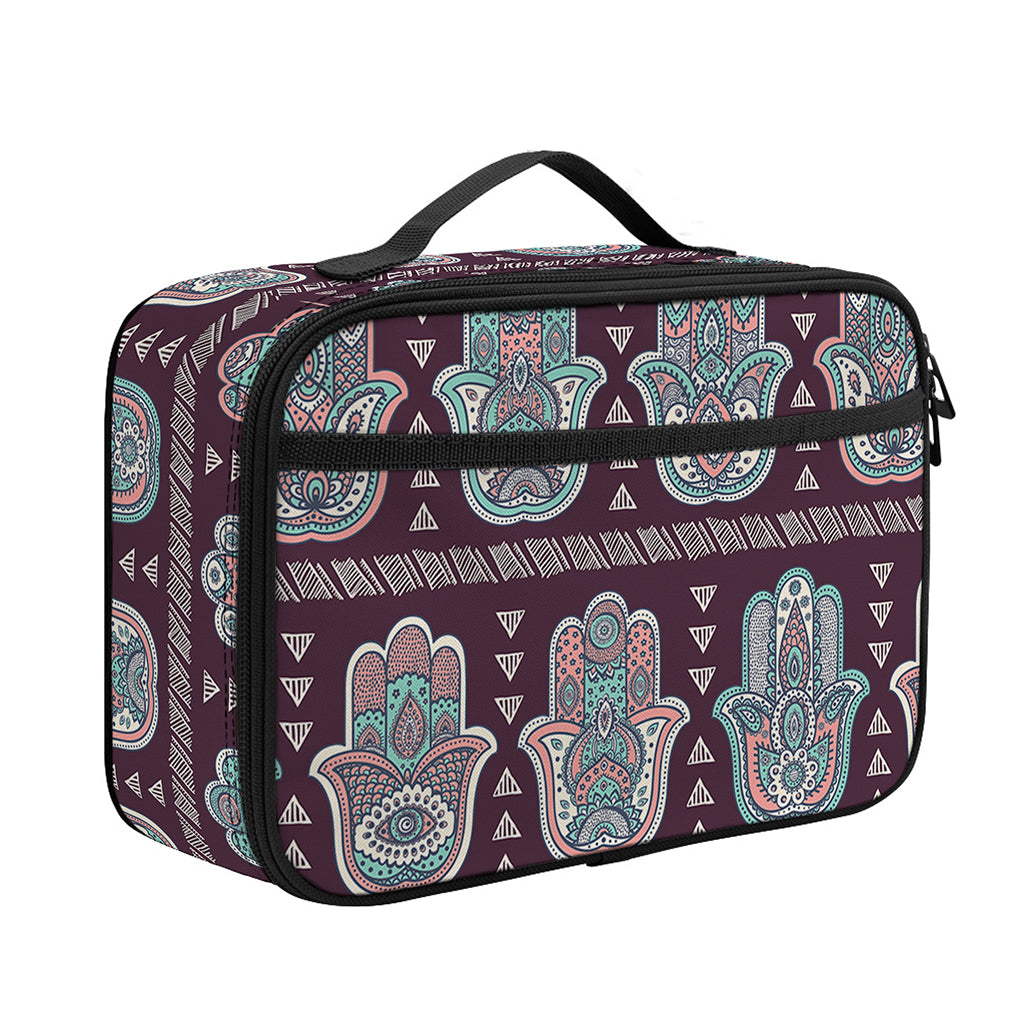 Hamsa Symbol Pattern Print Portable Lunch Bag