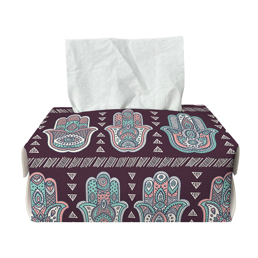 Hamsa Symbol Pattern Print Rectangle Tissue Box Cover