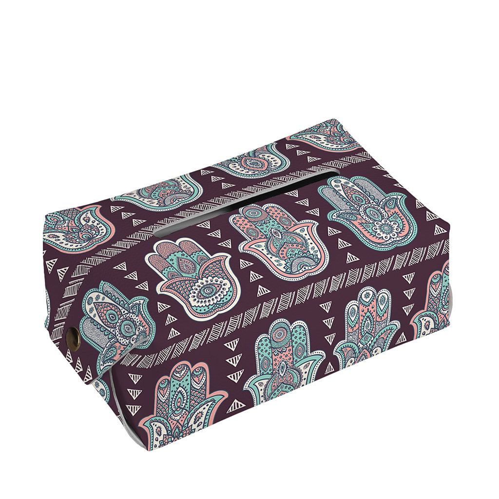 Hamsa Symbol Pattern Print Rectangle Tissue Box Cover