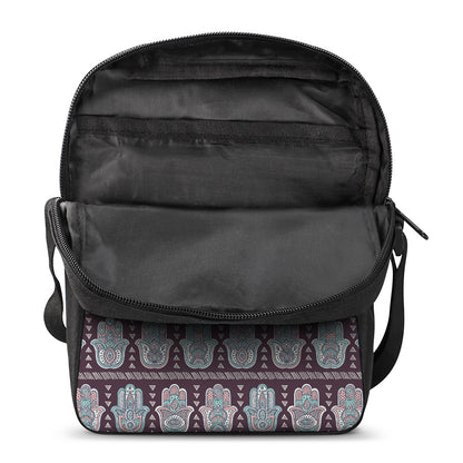 Hamsa Symbol Pattern Print Rectangular Crossbody Bag