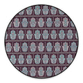 Hamsa Symbol Pattern Print Round Floor Mat