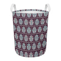 Hamsa Symbol Pattern Print Round Laundry Basket