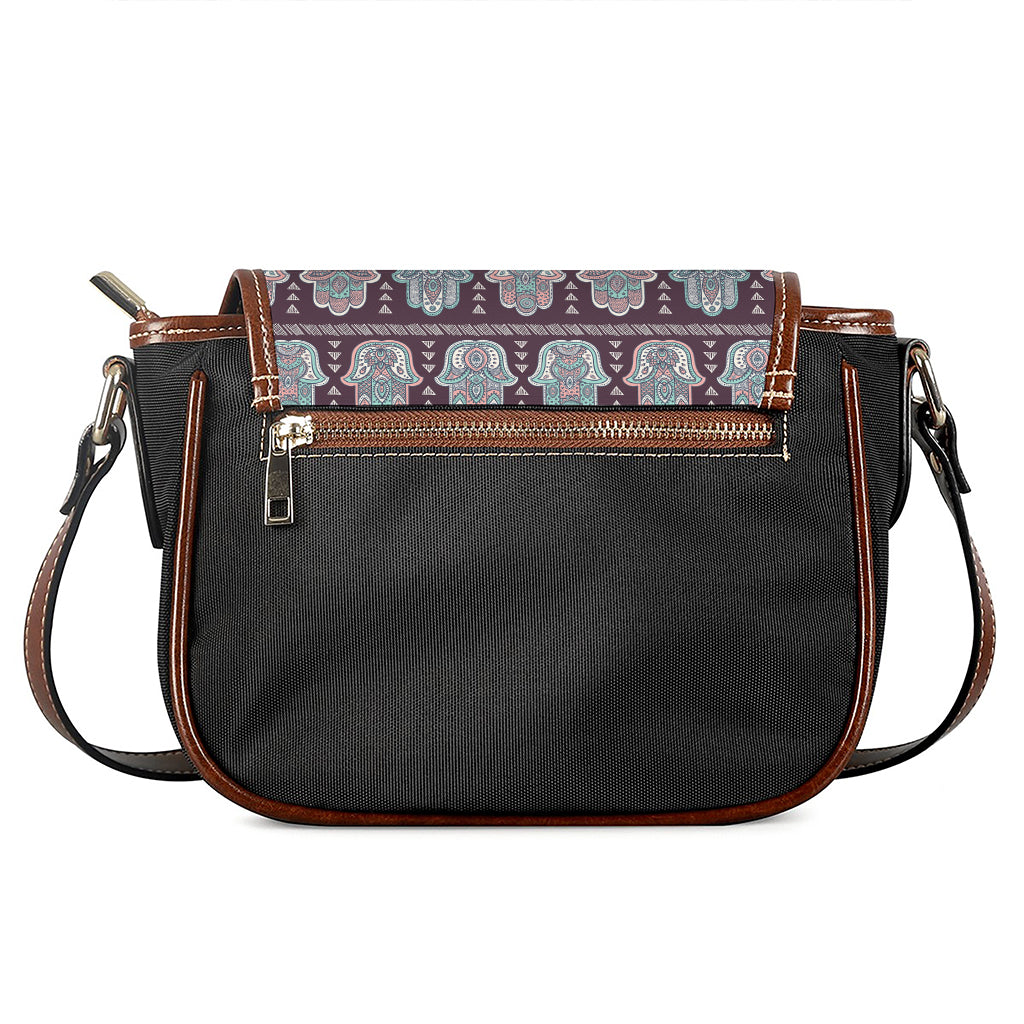 Hamsa Symbol Pattern Print Saddle Bag