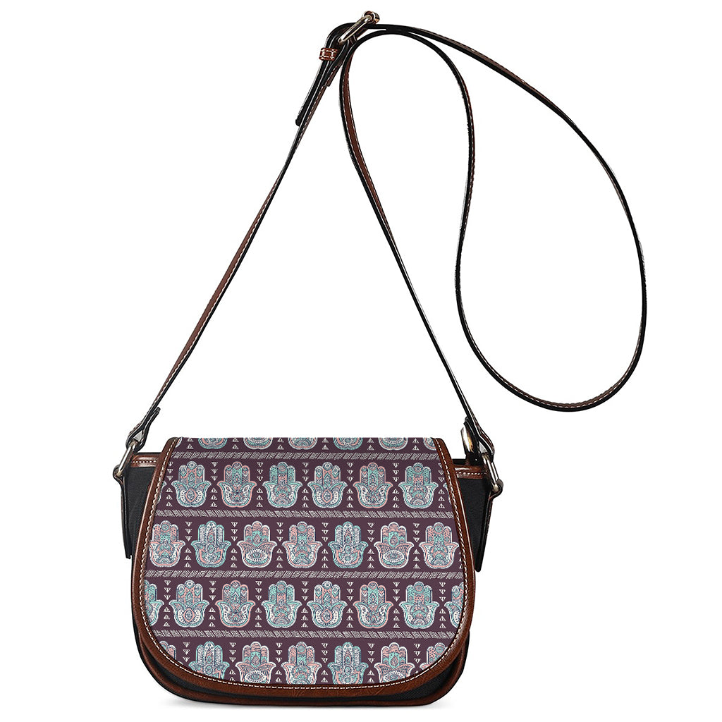 Hamsa Symbol Pattern Print Saddle Bag