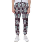 Hamsa Symbol Pattern Print Scuba Joggers