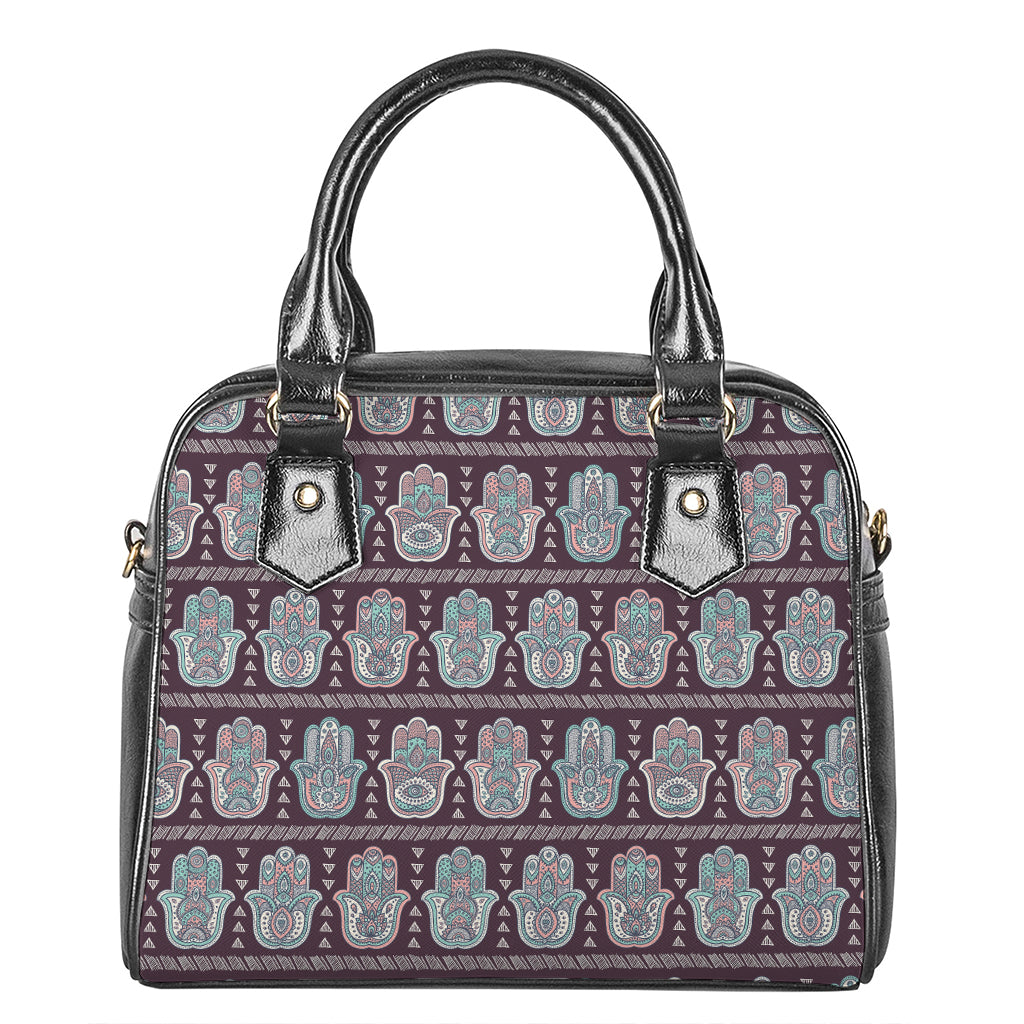 Hamsa Symbol Pattern Print Shoulder Handbag