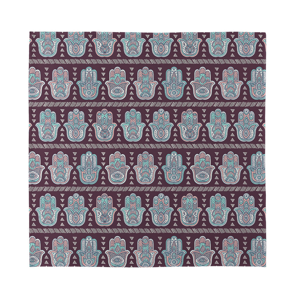 Hamsa Symbol Pattern Print Silk Bandana