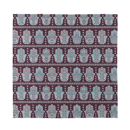 Hamsa Symbol Pattern Print Silk Bandana