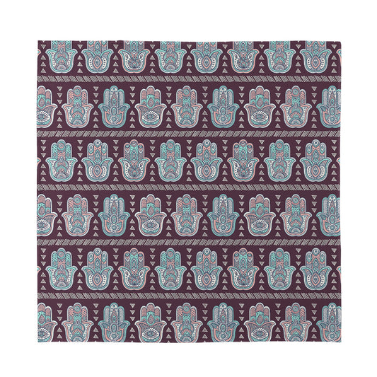 Hamsa Symbol Pattern Print Silk Bandana