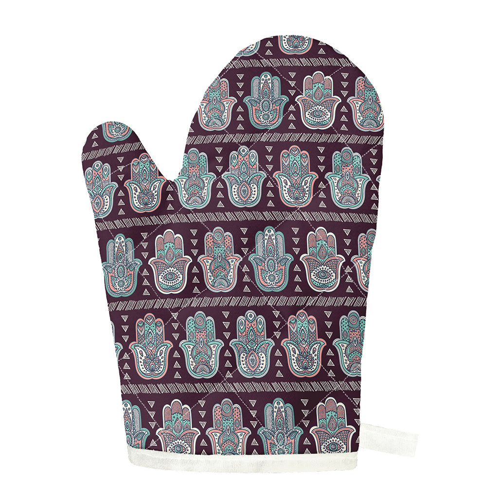 Hamsa Symbol Pattern Print Single Oven Mitt